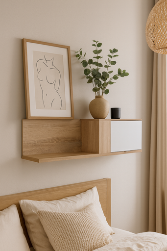 [H036ALT-ASB] MODULO COLGAR COLECCIÓN ALMA ALTO ROBLE ASERRADO/ BLANCO