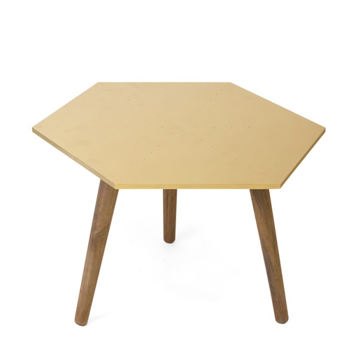 [H669-G] MESA HEXAGONAL PEQUEÑA COLOR ORO