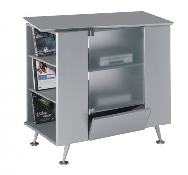 [M704-P] MESA DE TV RETRO PLATA