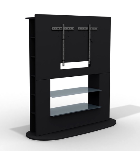 [M701-N42] MESA TV MURAL NAIRE 1350x1429x525mm