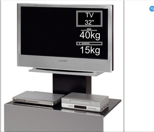 [M708-NP] MESA LCD/PLASMA GRIS/NEGRO 32"