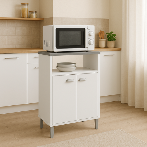 [K120-BT] ARMARIO MICROONDAS BLANCO ASFELD2