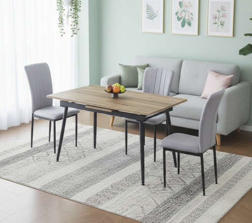 [HT018-ASR TRENTON] MESA TRENTON EXTENSIBLE ROBLE ASERRADO 120CM