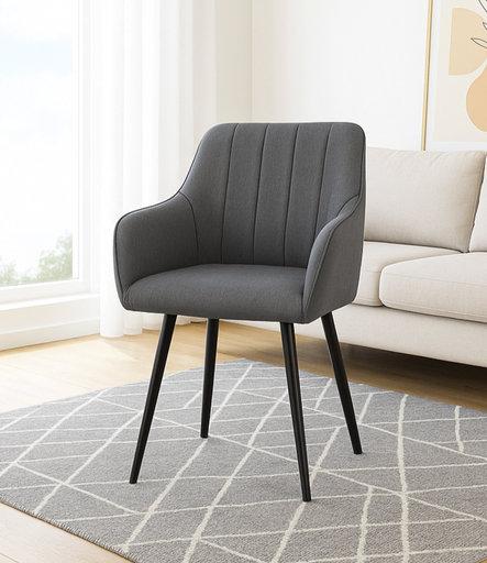 [HC439-G] PACK 2 SILLAS MONROE GRIS ACERO