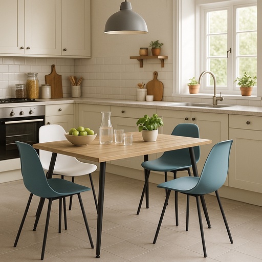 [HT003-ME] MESA FIJA PIMER MELAMINA PATAS NEGRAS