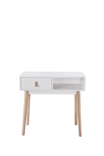 [HV556-B] RECIBIDOR ANZIO 1 CAJÓN BLANCO