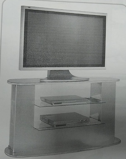 [M702-P] MESA TV, 2 ESTANTES CRISTAL (1300*400*700mm)