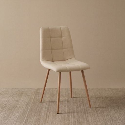 [HC430-BG] PACK 4 SILLAS PORTLAND BEIGE PATA ASERRADA