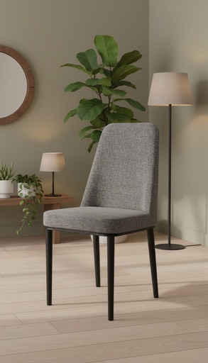 [HC442-G] PACK 4 SILLAS STACY GRIS PATA NEGRA