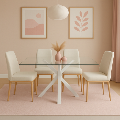 [HT297-2B] NUEVA MESA STACY 2 BLANCO 1400x800x750mm