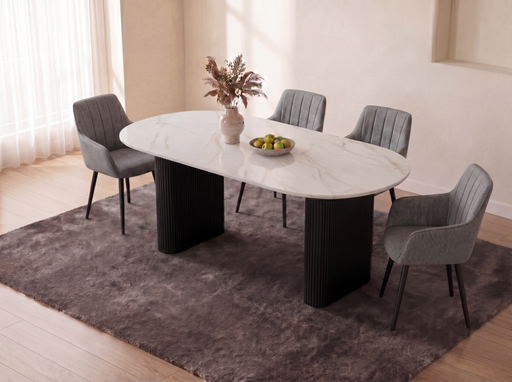 [HT439-NG] MESA FIJA MONROE NEGRO GRIS